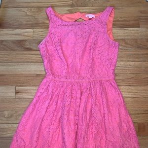 Lilly Pulitzer pink & orange lace dress